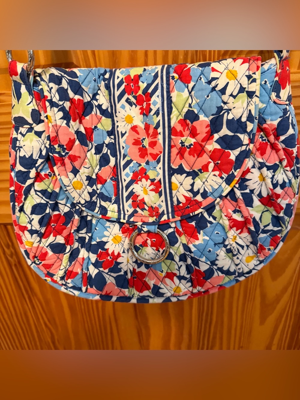 VERA BRADLEY Summer Cottage 2012 Saddle Up Crossbody Shoulder Bag